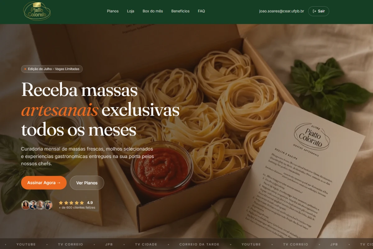 Site do Clube Piatto